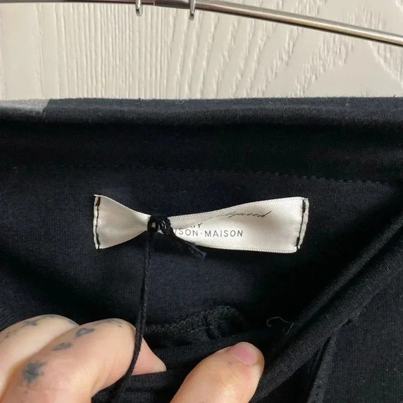 DESIGNING HOLLYWOOD X MADISON MAISON BLACK PAINTED FLARE YOGA Pants SWEATPANT XS - Picture 8 of 8